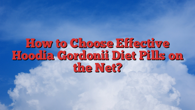 How to Choose Effective Hoodia Gordonii Diet Pills on the Net?