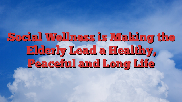 Social Wellness is Making the Elderly Lead a Healthy, Peaceful and Long Life